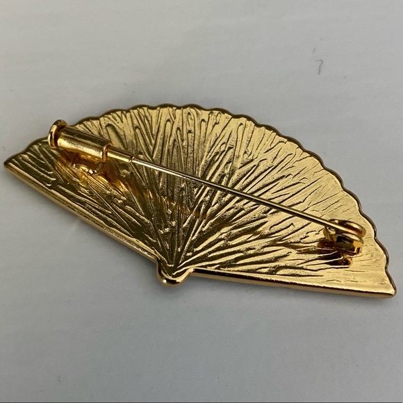 Vintage fan brooch - Picture 3 of 8
